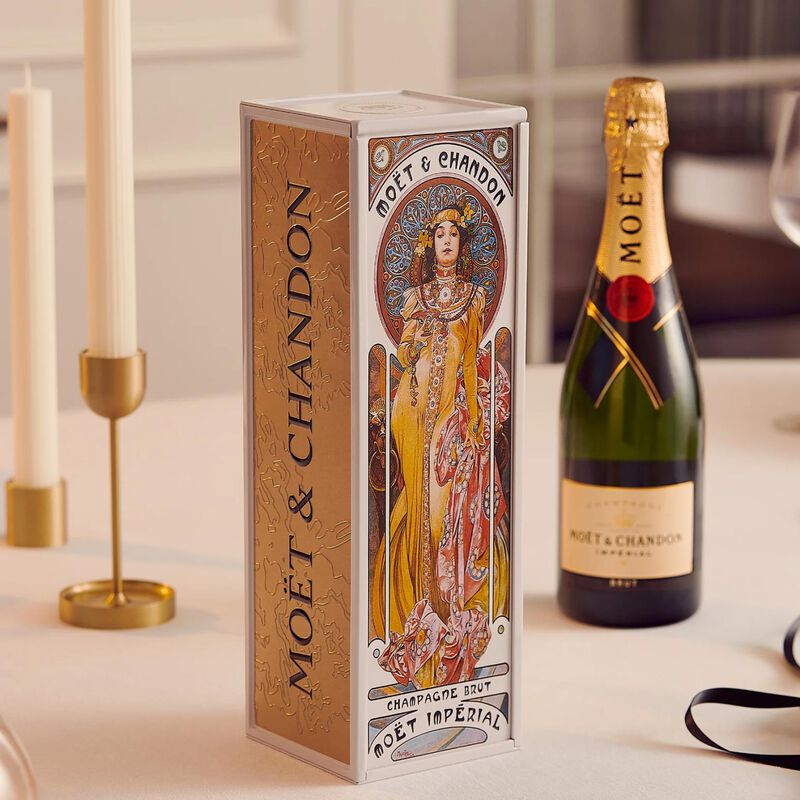 Moët & Chandon Alphonse Mucha Metal Gift Box 750ml - 2 Assorted Styles image number 1