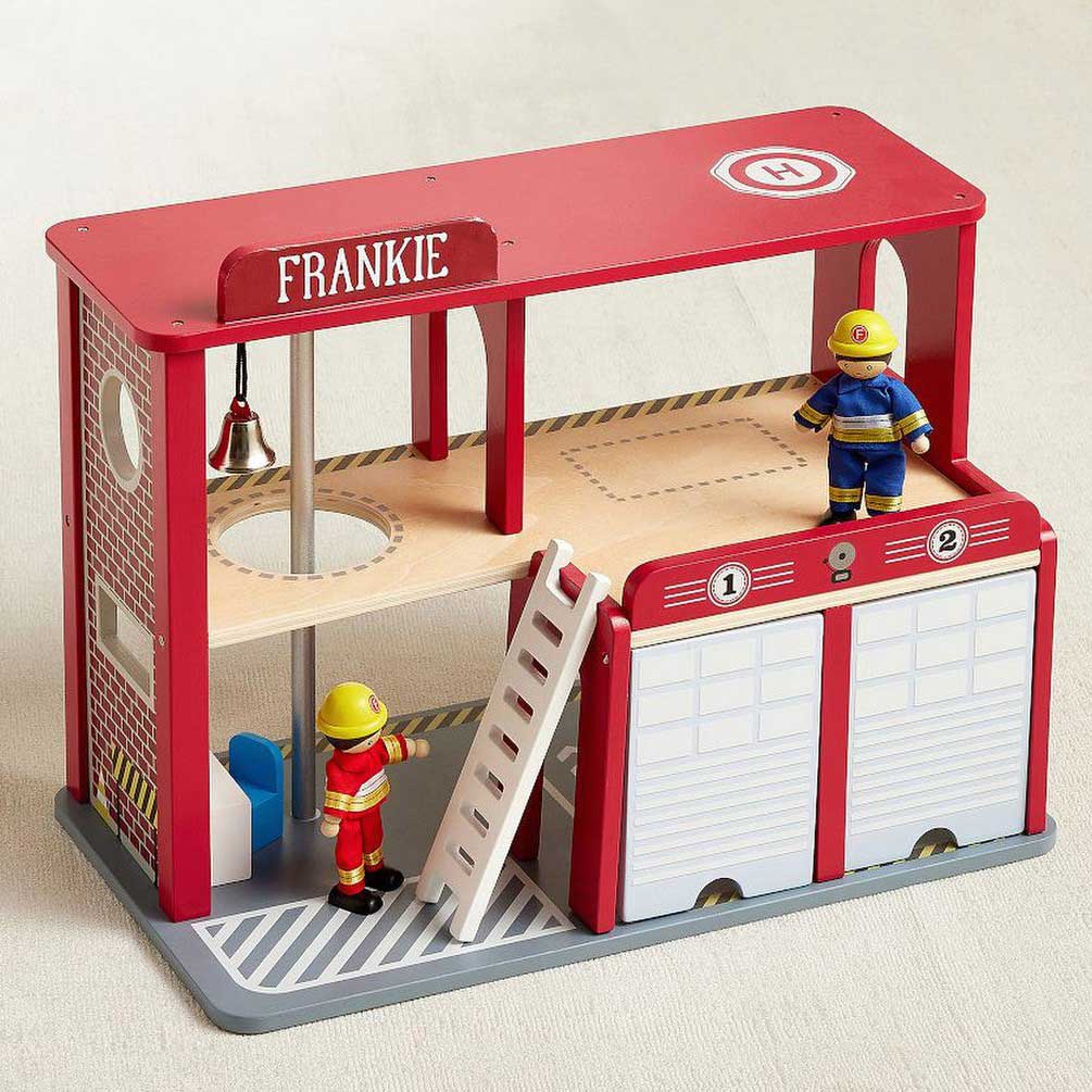 Pottery Barn Kids Big Jigs Wooden Fire Station Set