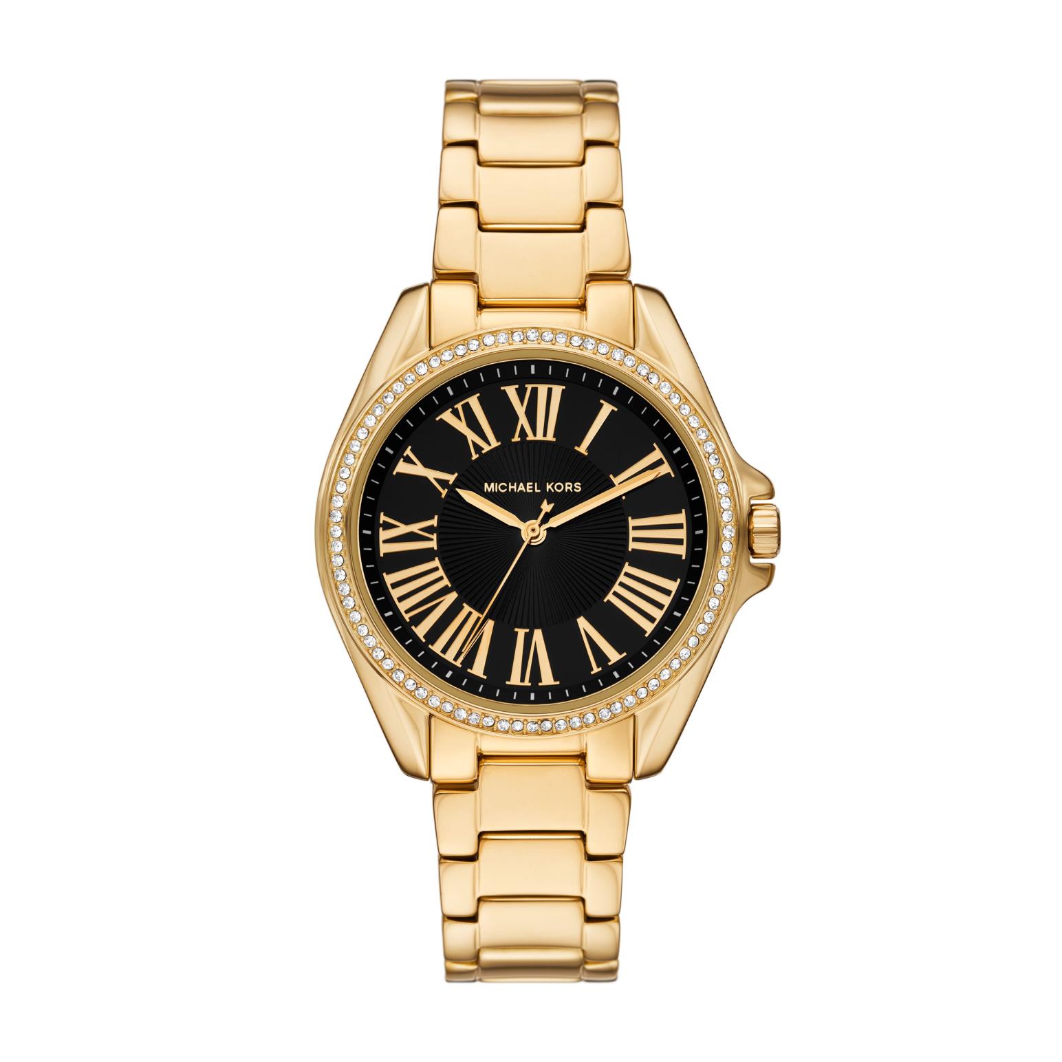 Michael Kors Kacie Three-Hand Gold-Tone Stainless Steel Watch MK4852