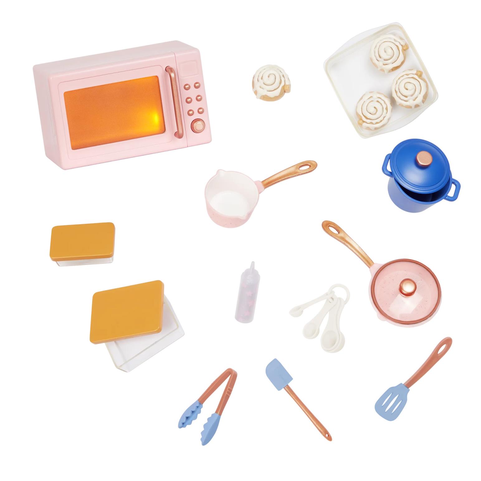 Our Generation Accessory Set - Kitchen Set with Microwave