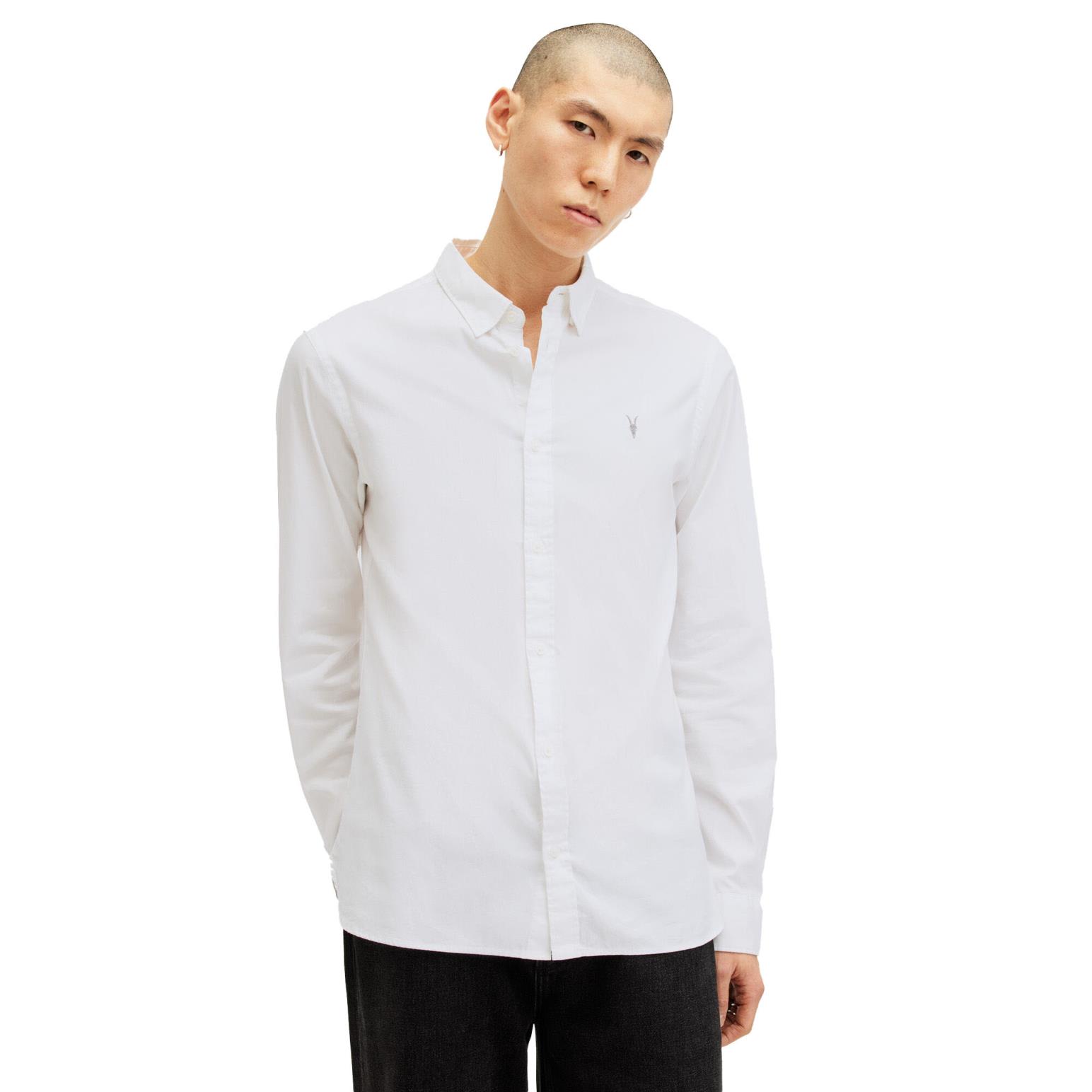 AllSaints Hawthorne Ramskull Stretch Fit Shirt