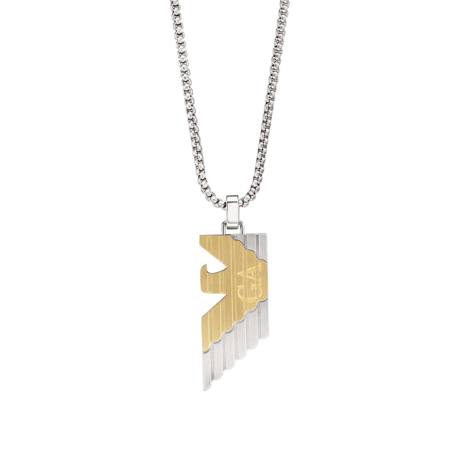 Emporio Armani Two-Tone Stainless Steel Pendant Necklace