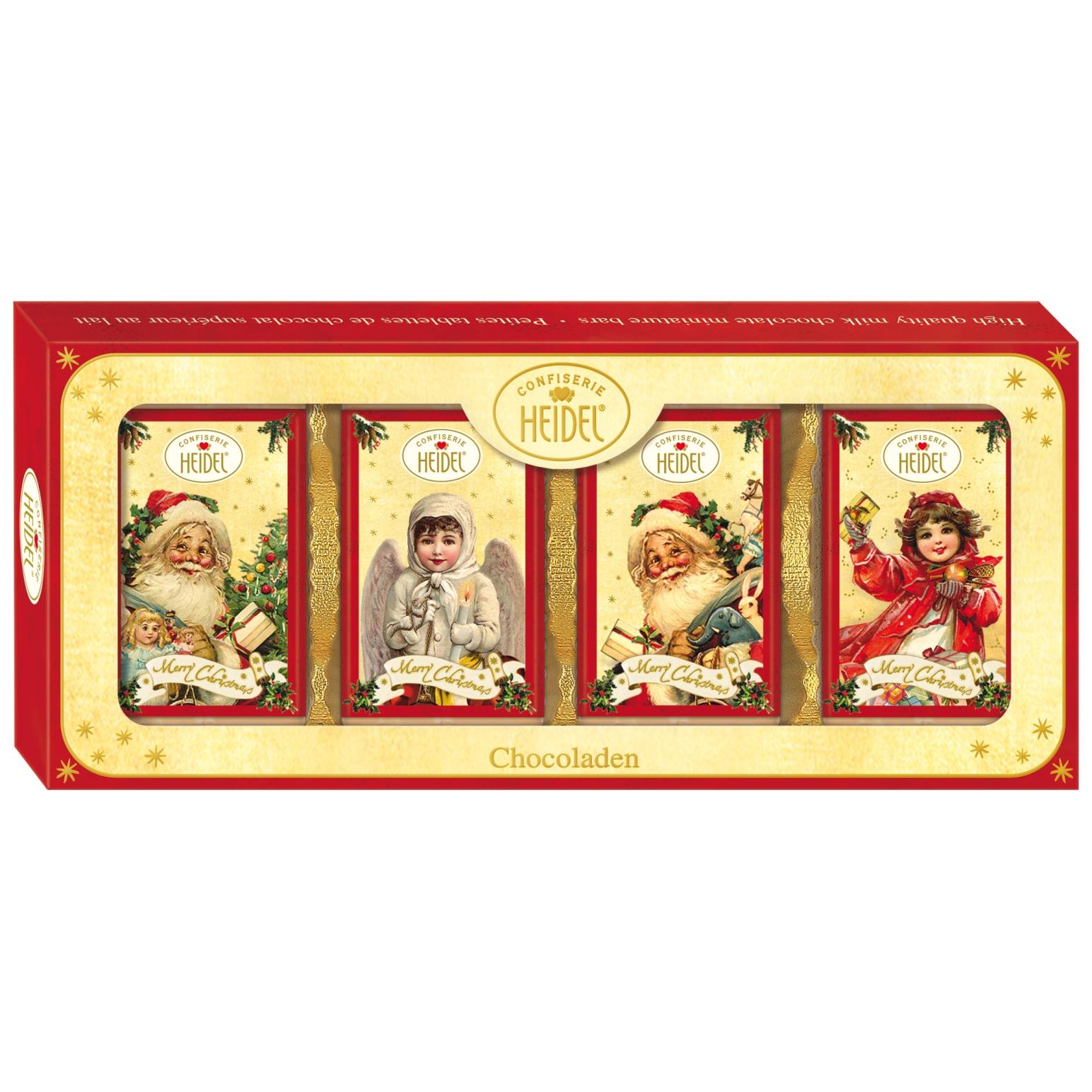 Heidel Christmas Nostalgia Present Containing 8 Mini Milk Choc Bars 80g