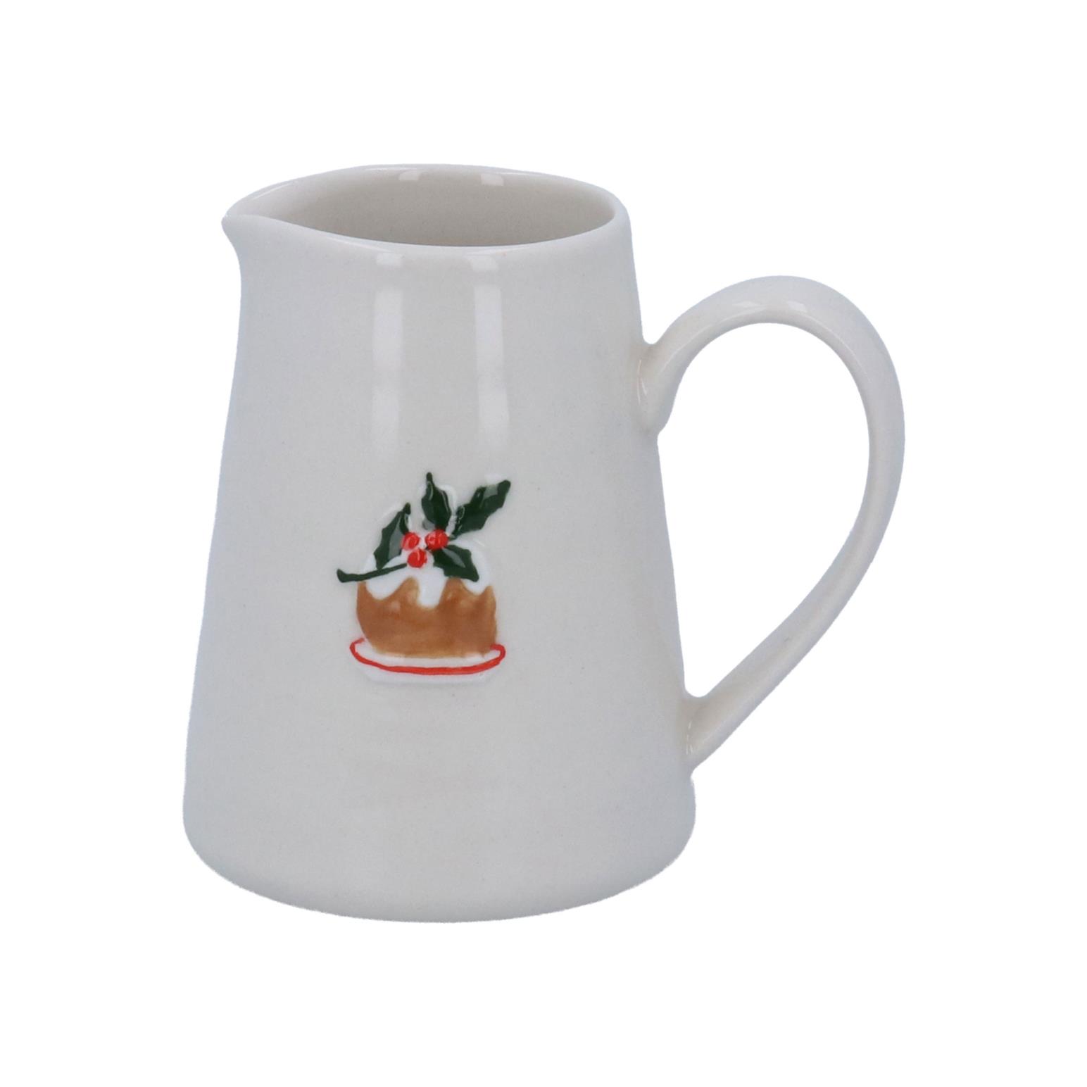 Gisela Graham Stoneware Mini Jug With Plum Pudding