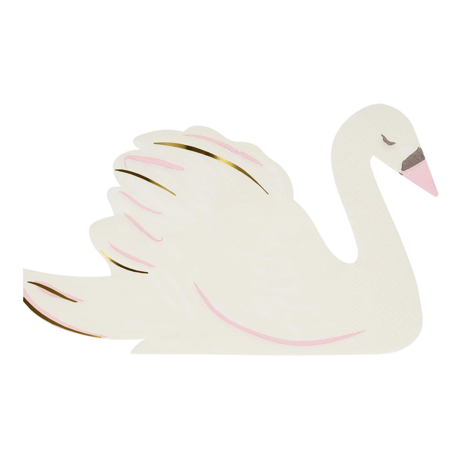 Meri Meri Swan Shaped Napkins x 16