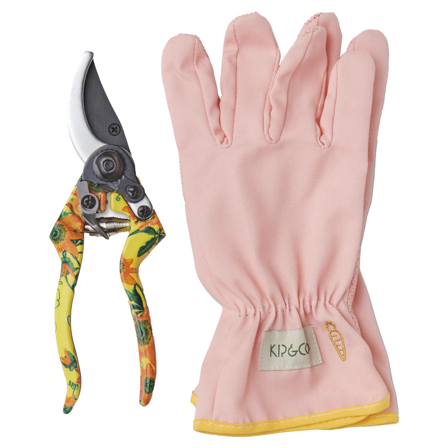 Kip&Co Passiona Garden Secateurs And Gloves Set