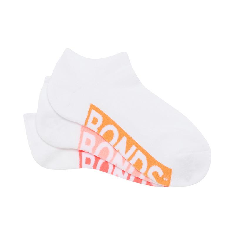 Bonds Logo Low Cut Socks - 3 Pack