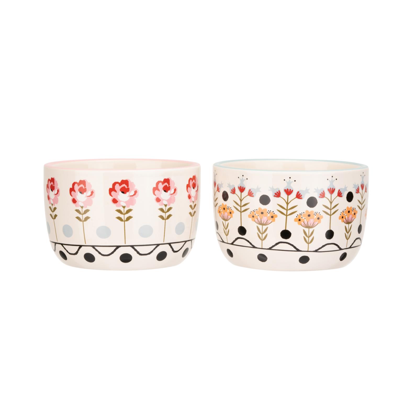 Cath Kidston Painted Table Ceramic Ramekins 2Pk