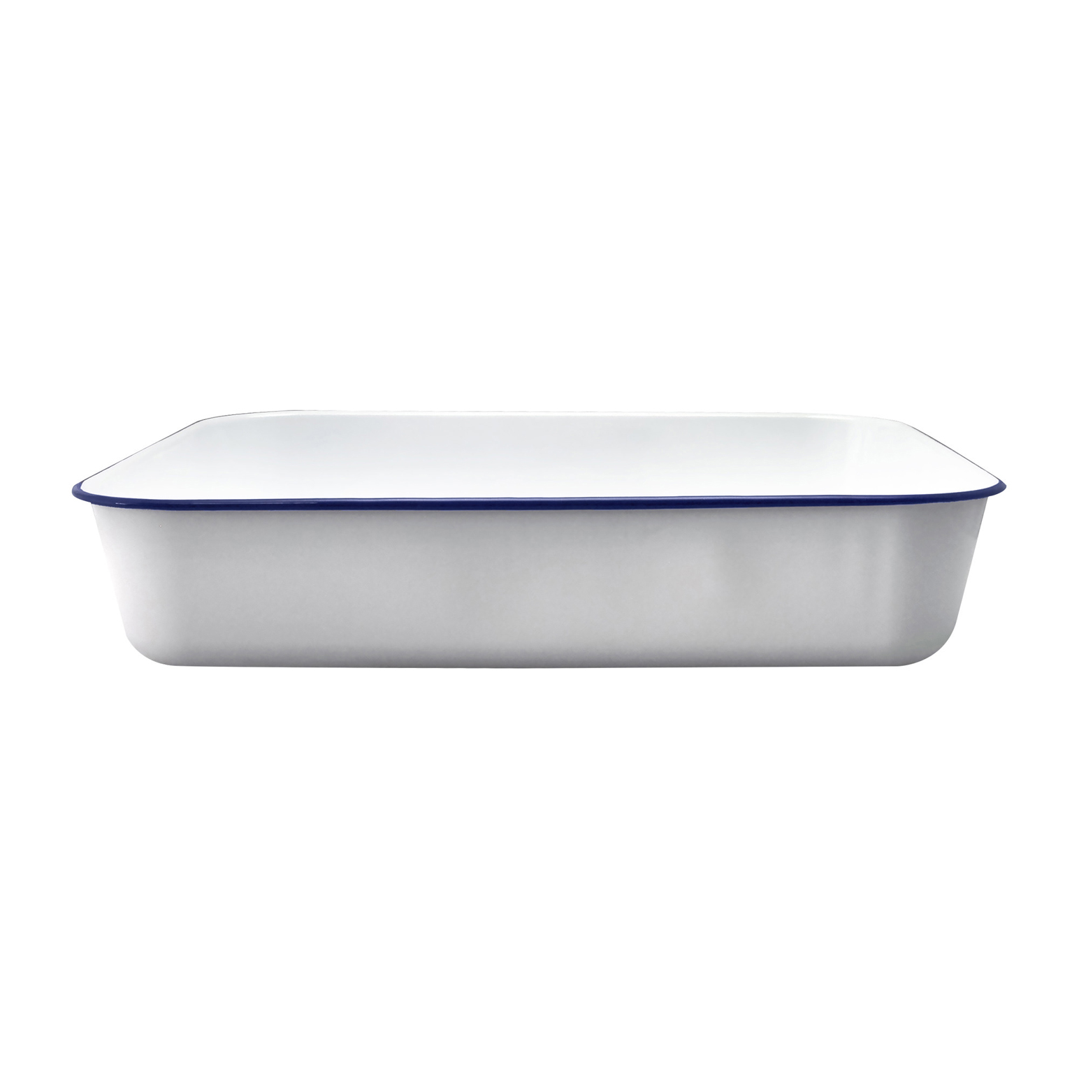 Falcon Enamelware Blue Rim Deep Roast Pan 41cm