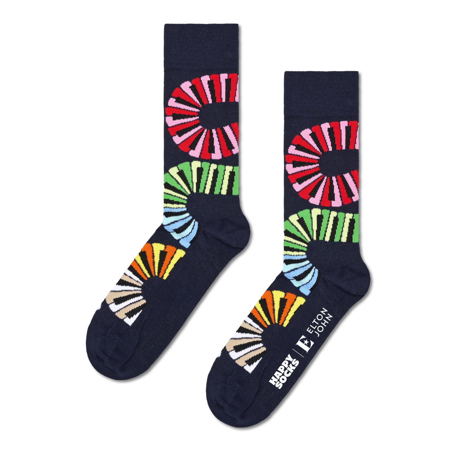 Happy Socks Elton John Piano Notes Sock