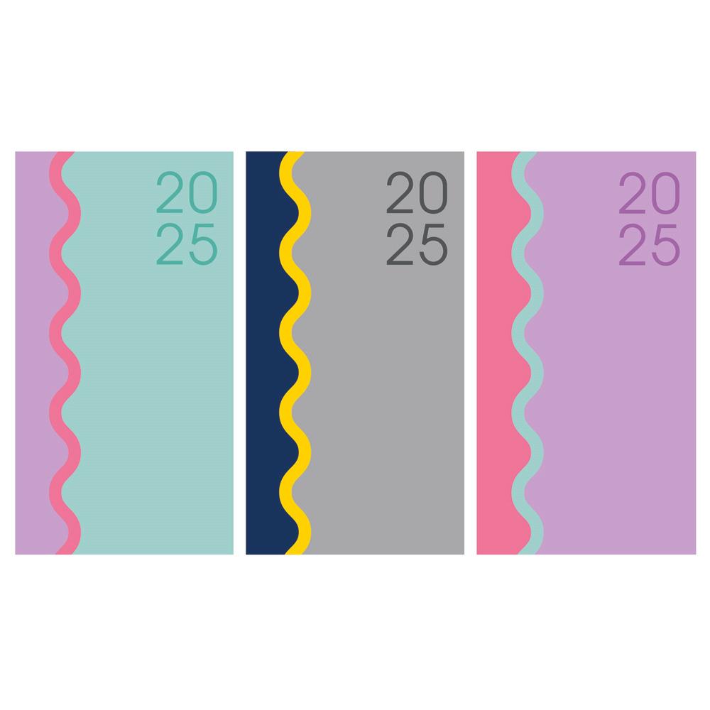 Image Gallery Colour Block Week to View Diary 2025 - Assorted