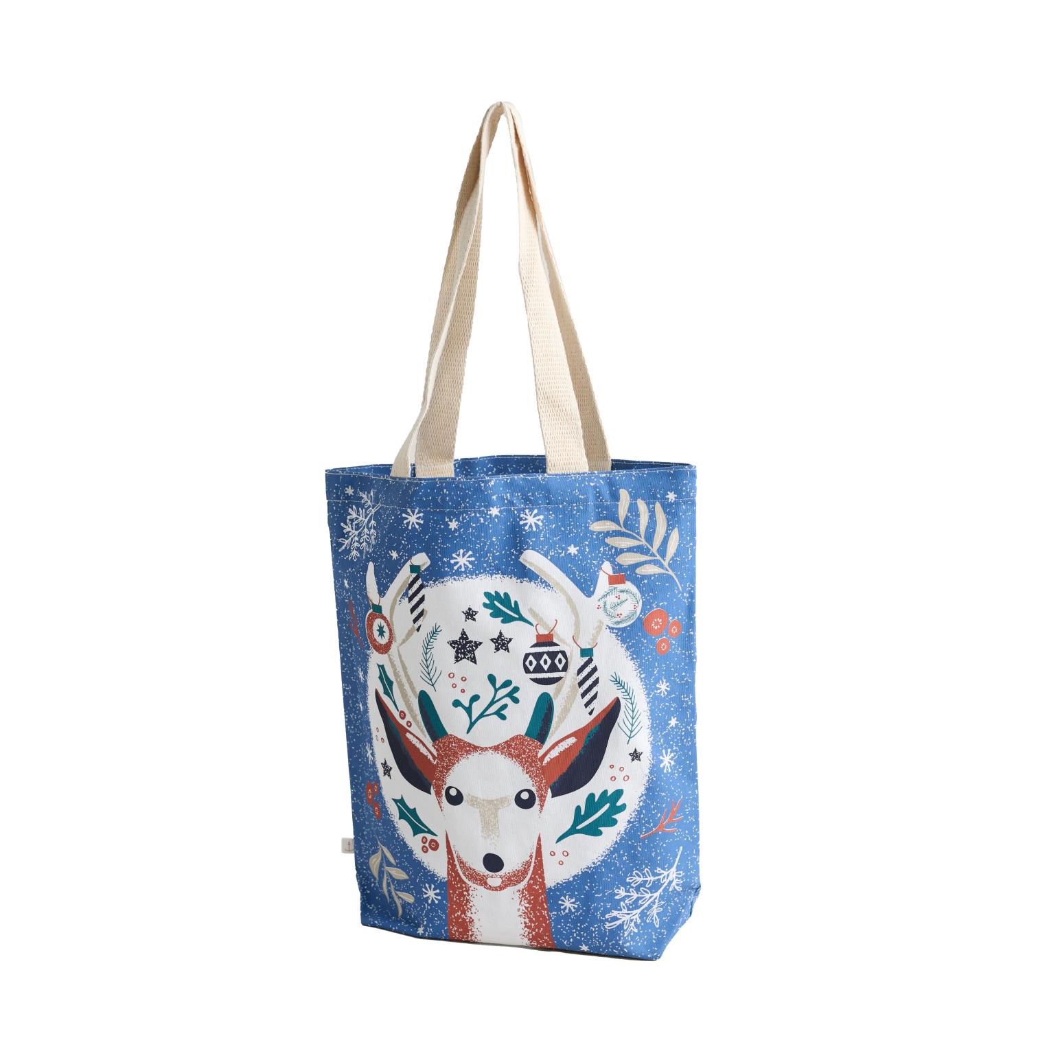 Seasalt Cornwall Canvas Shopper Reindeer Sunrise