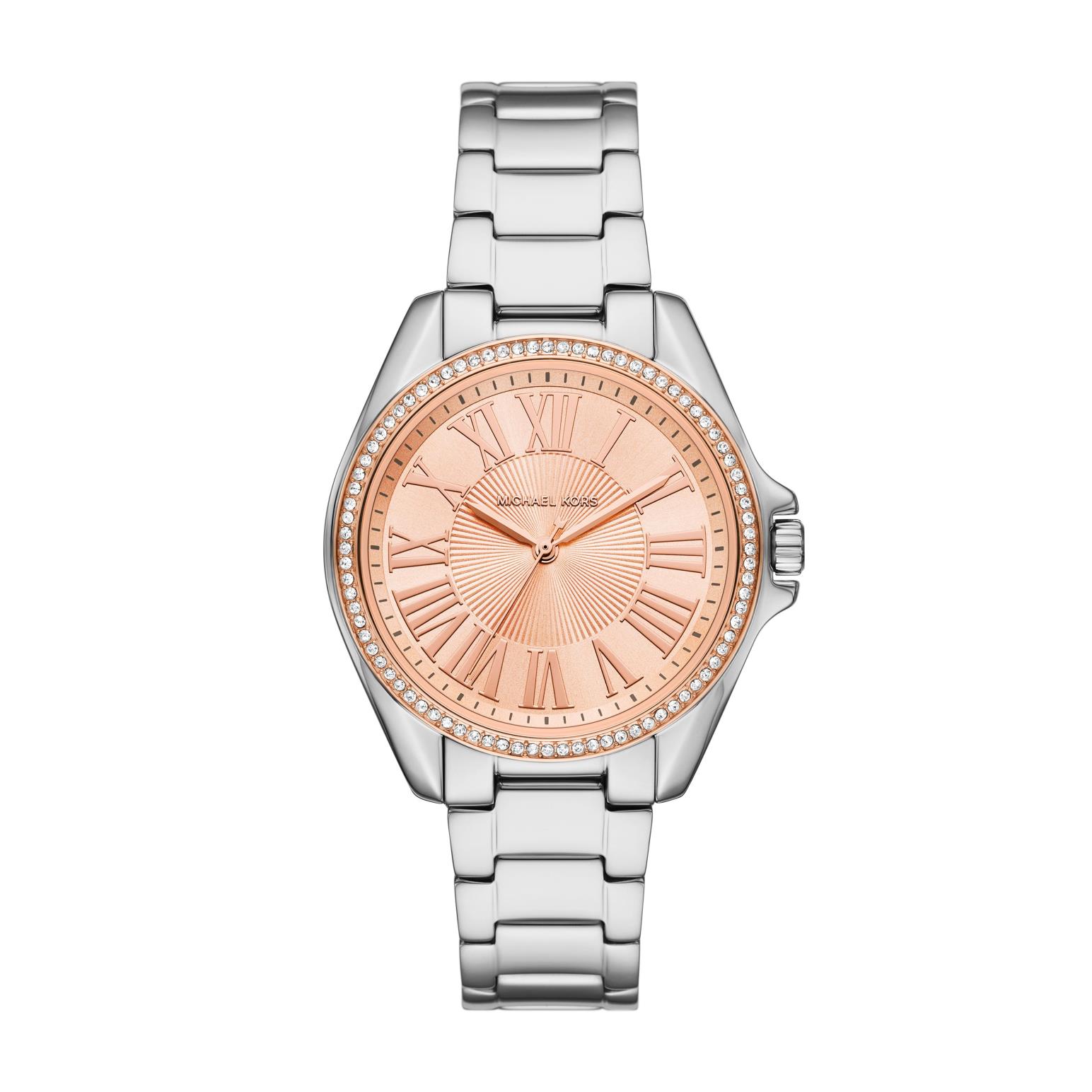 Michael Kors Kacie Three-Hand Stainless Steel Watch MK4854