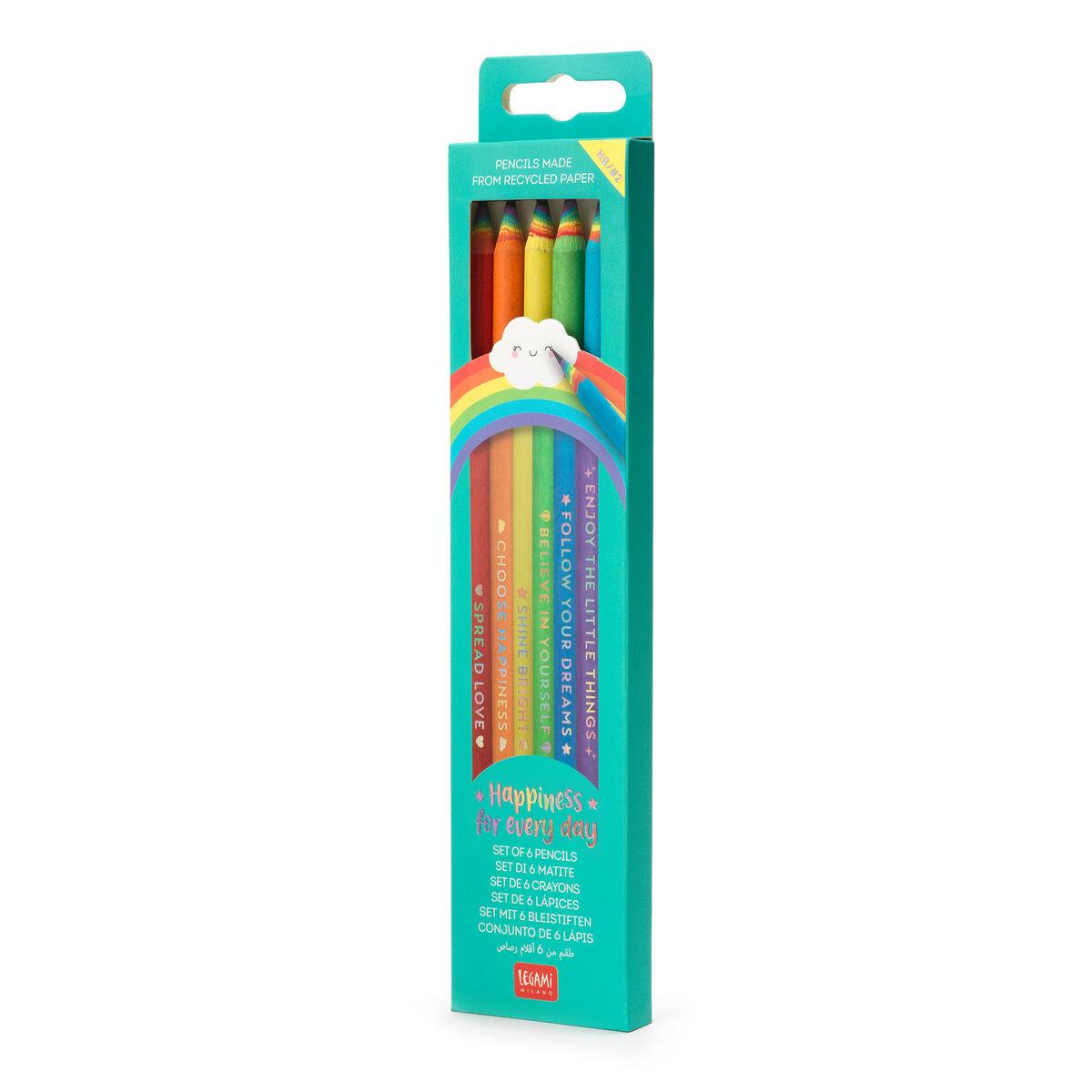 Legami Happiness for Every Day Kit HB Graphite Pencils Set of 6