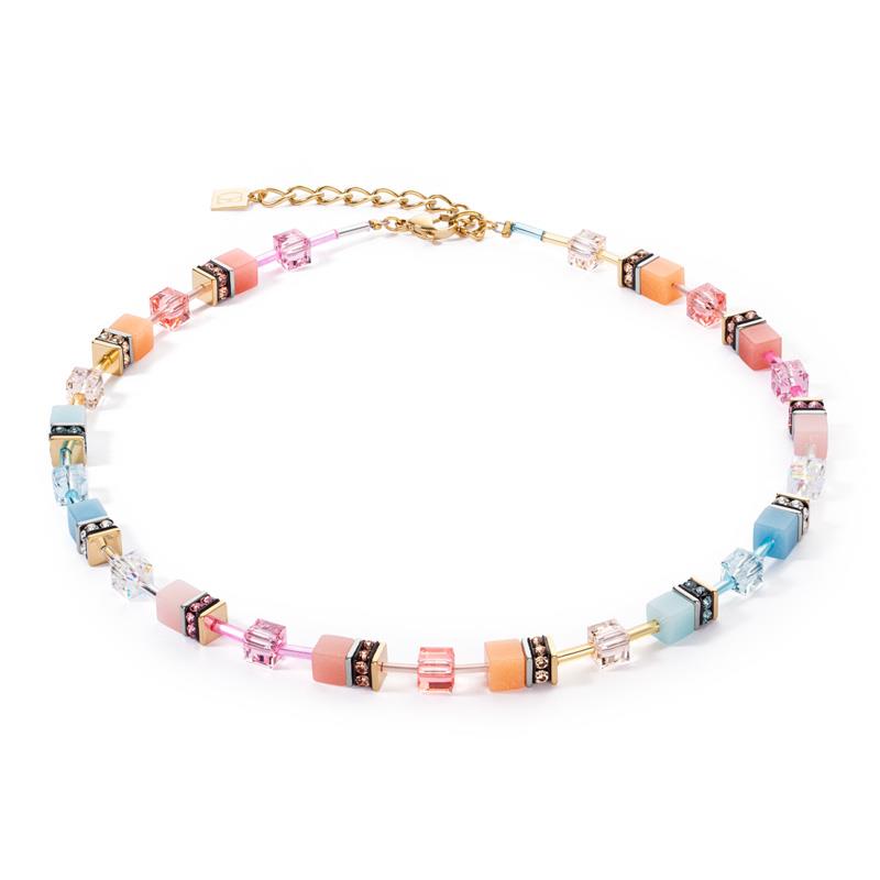 Coeur De Lion Aqua-Apricot Necklace With Swarovski® Crystals