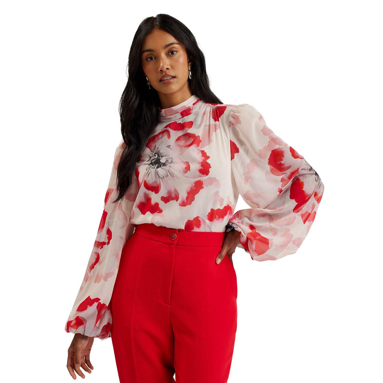 Ted Baker Ladon Tie Neck Long Sleeve Blouse