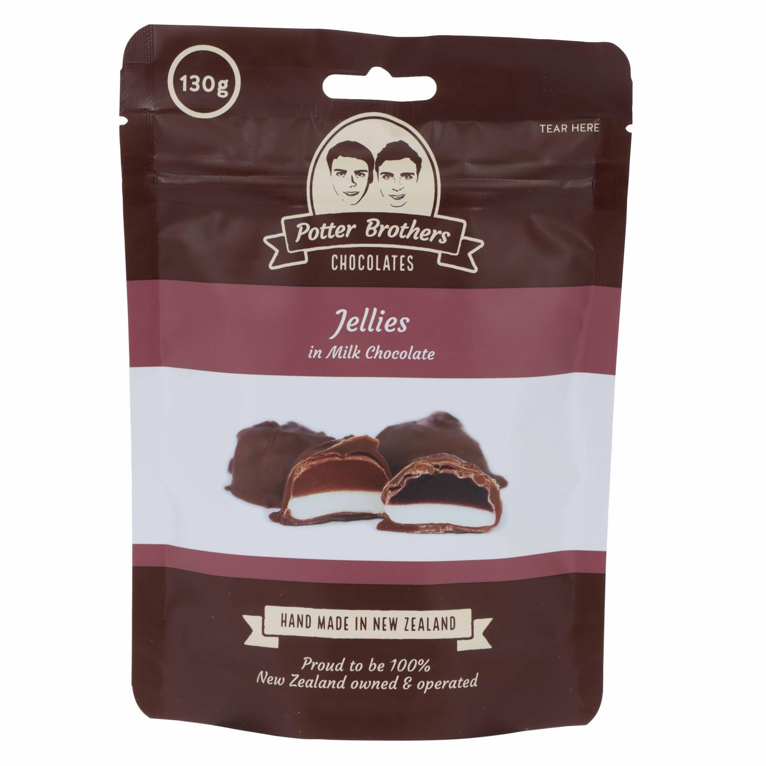 Potter Brothers Chocolates Jellies In Milk Chocolate 130g