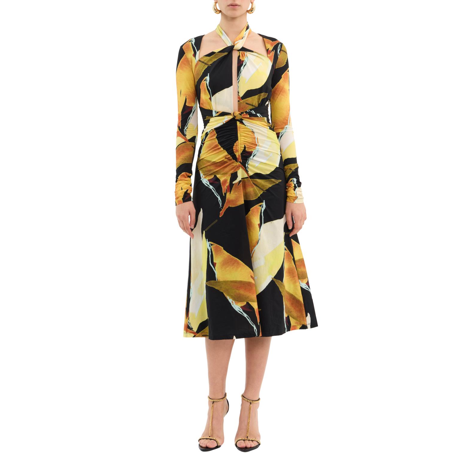 Rebecca Vallance Petals Of Paradise L/S Midi Dress