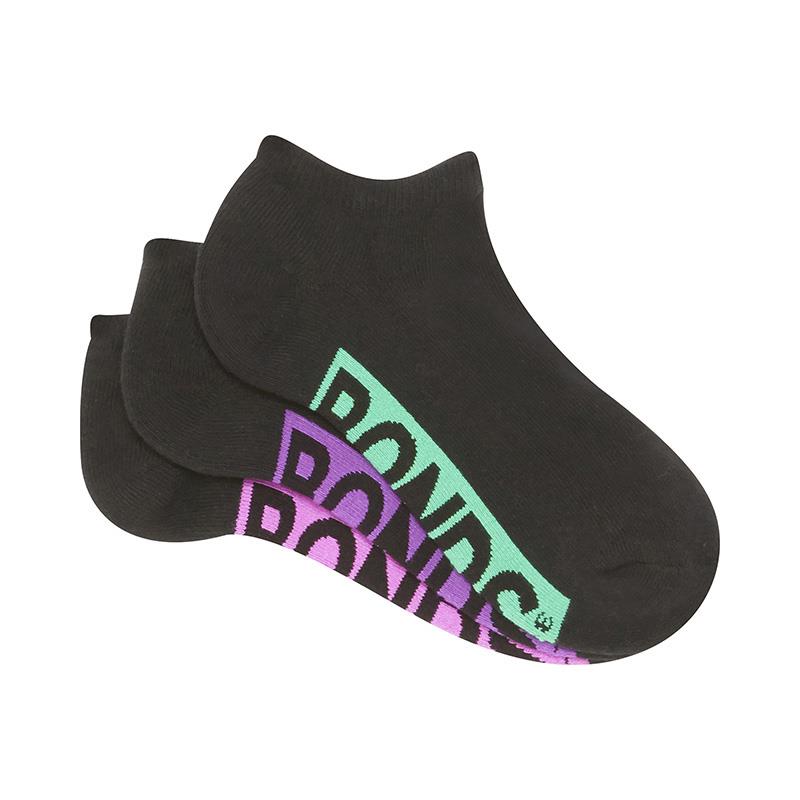 Bonds Logo Low Cut Socks - 3 Pack