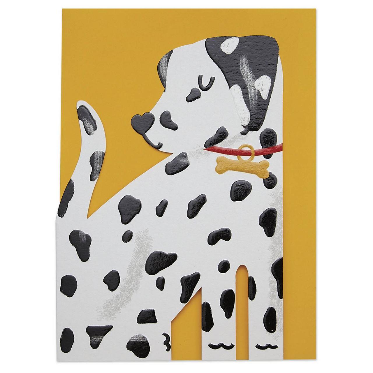 Dalmatian Die Cut Card