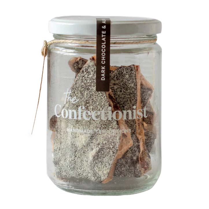 The Confectionist Handmade Almond Toffee with Dark Chocolate Jar 200g