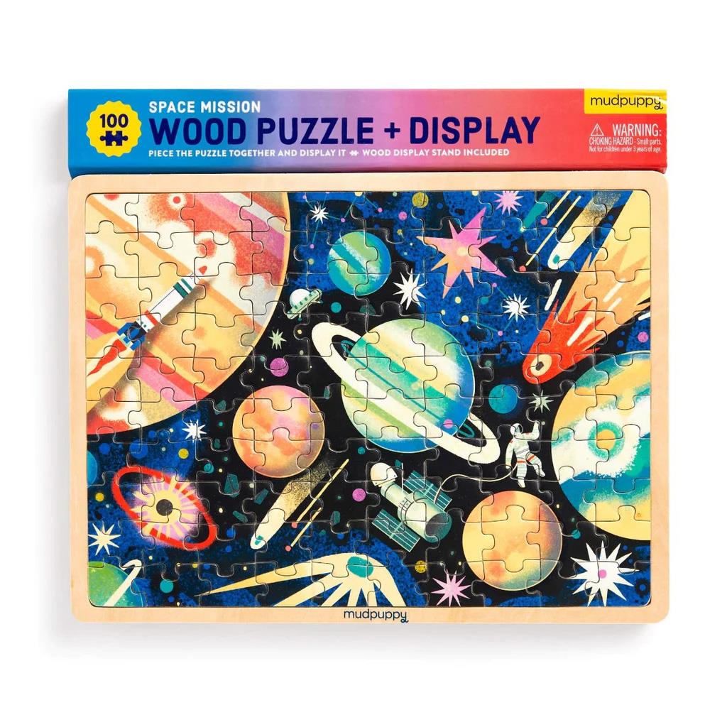 Mudpuppy Space Mission 100 Piece Wood Puzzle