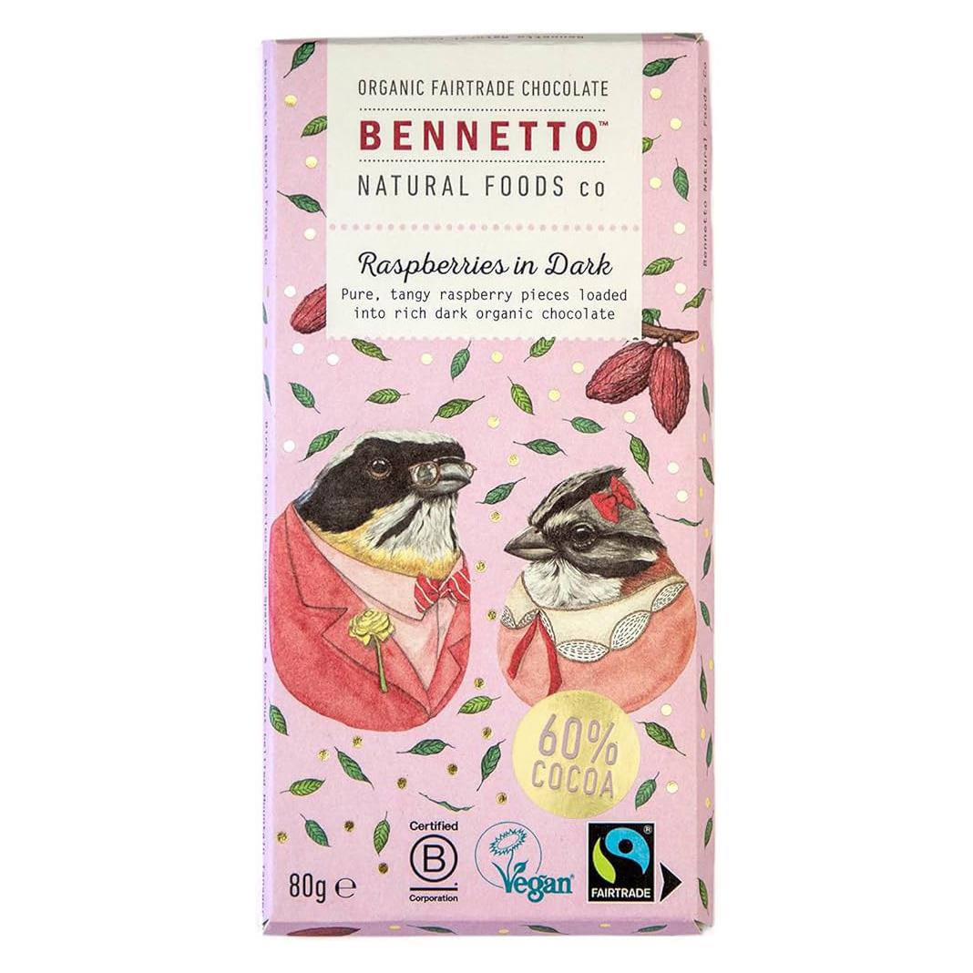 Bennetto Chocolate Raspberry in Dark 80g