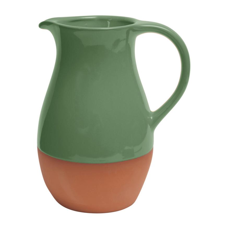 Dexam Sintra Glazed Terracotta Jug - Green