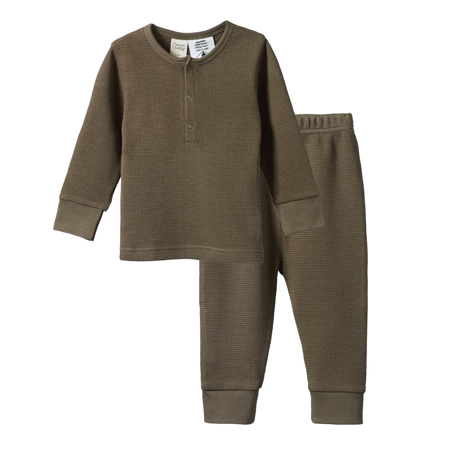 Nature Baby 2 Piece Long Sleeve Waffle Pyjamas 3-5Y