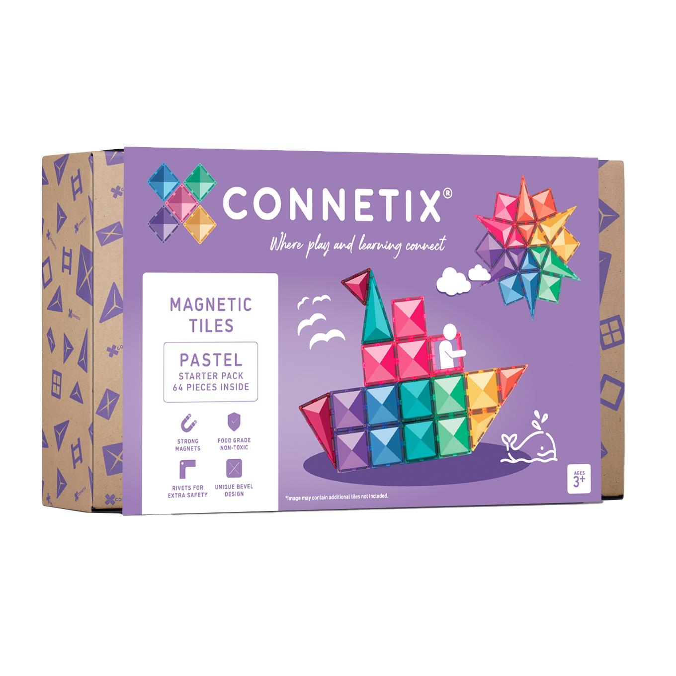 Connetix Tiles Pastel Starter Pack 64 Pc