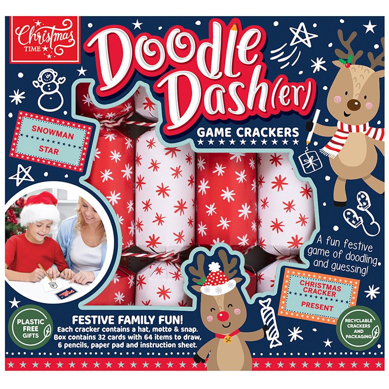 Novelty Doodle Christmas Crackers 6x13.5