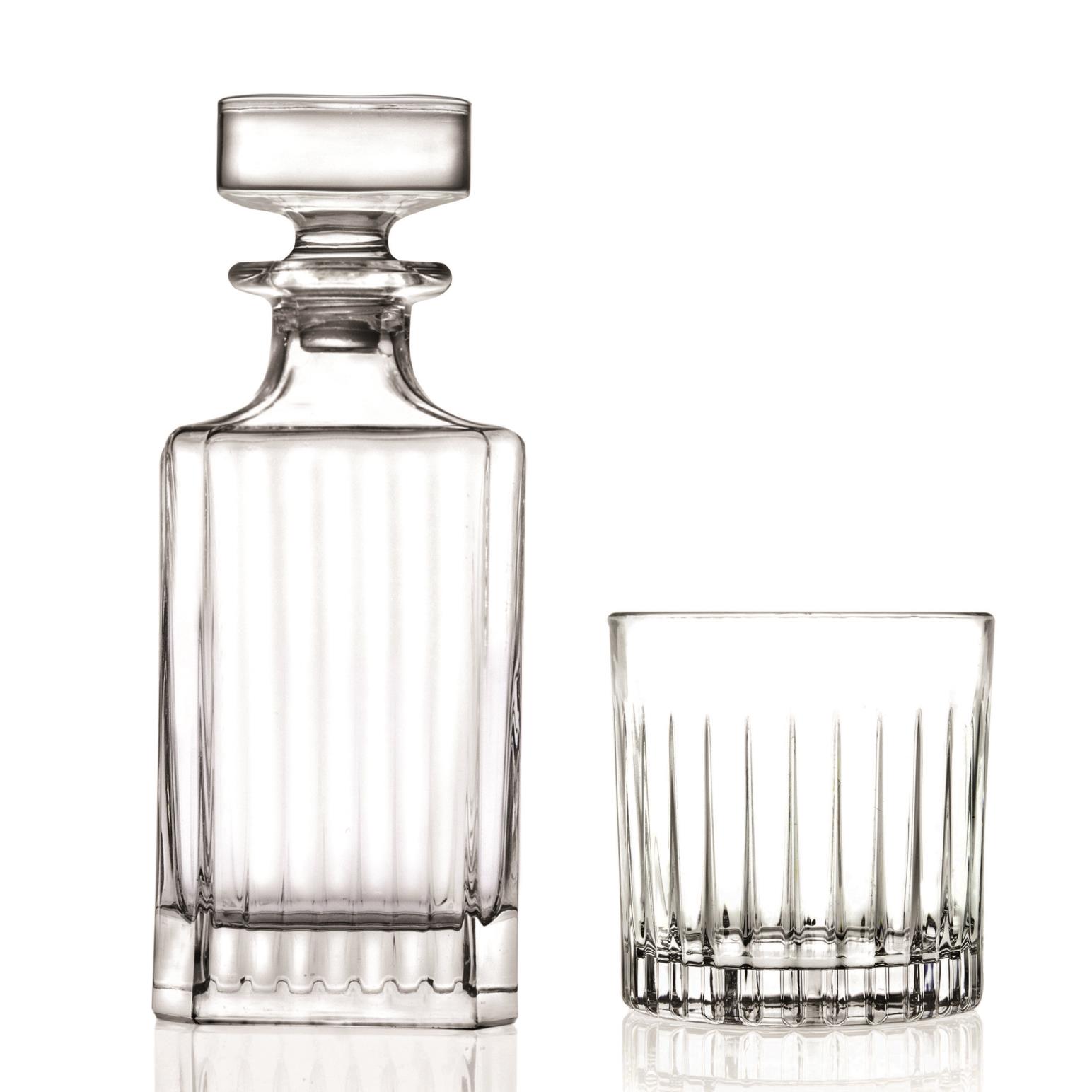 RCR Timeless Whisky Decanter & Glasses - Set Of 7