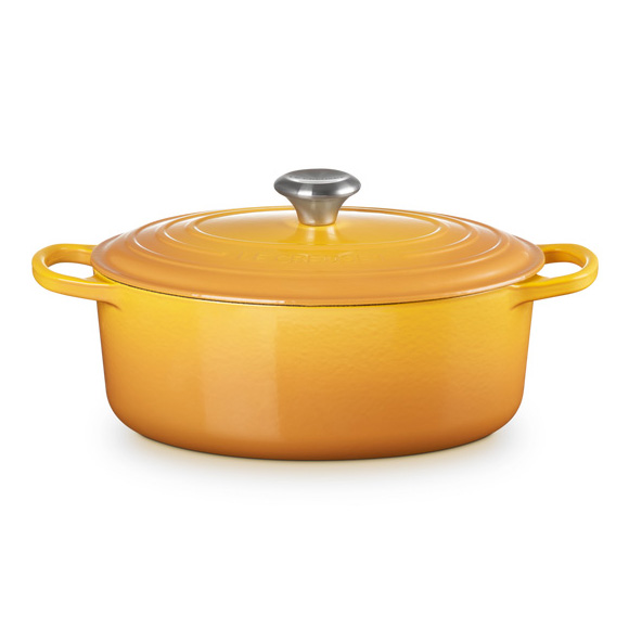 Le Creuset Signature Oval Casserole 29cm SS Knob Nectar