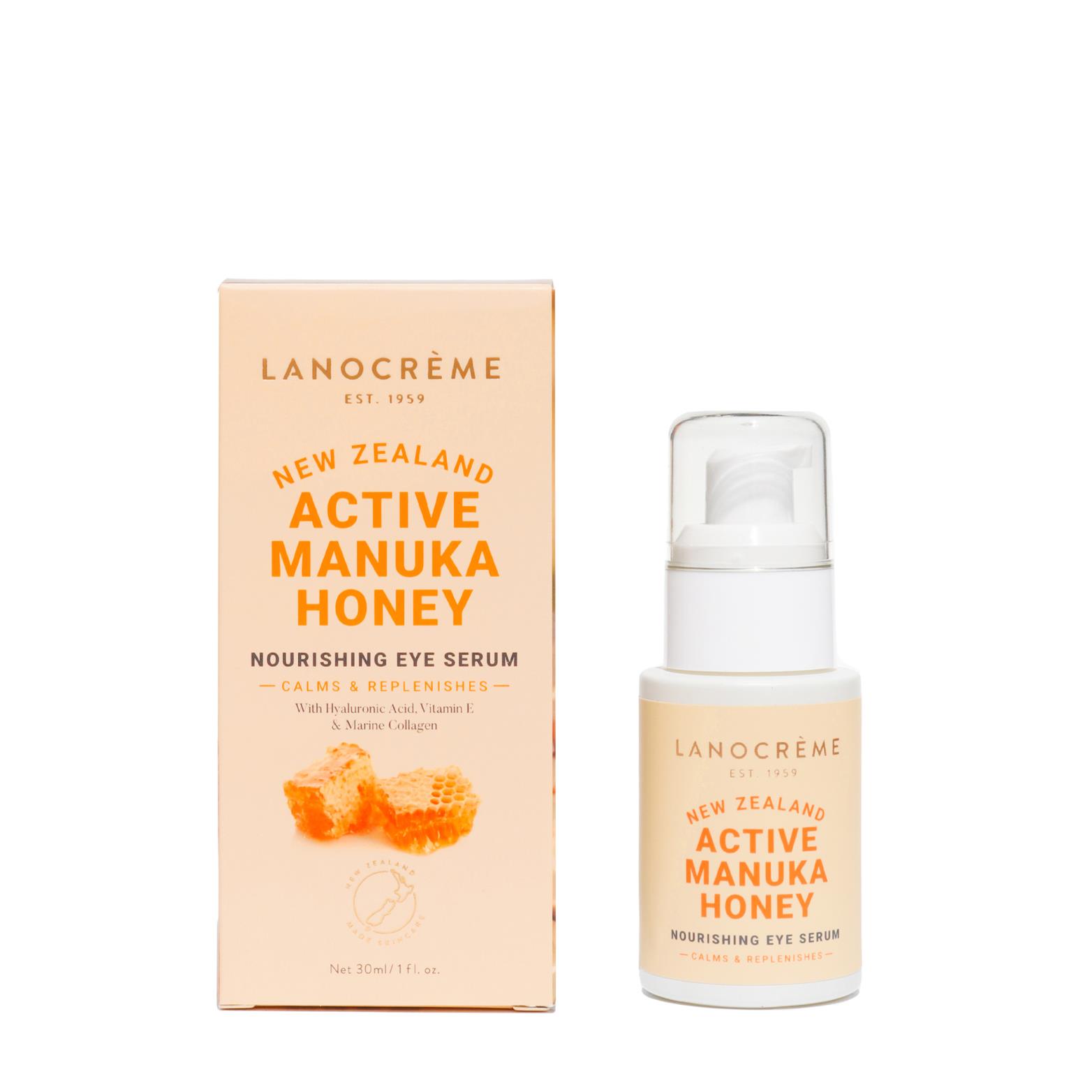 Lanocreme Manuka Honey Eye Serum With Collagen & Hyaluronic Acid 30ml