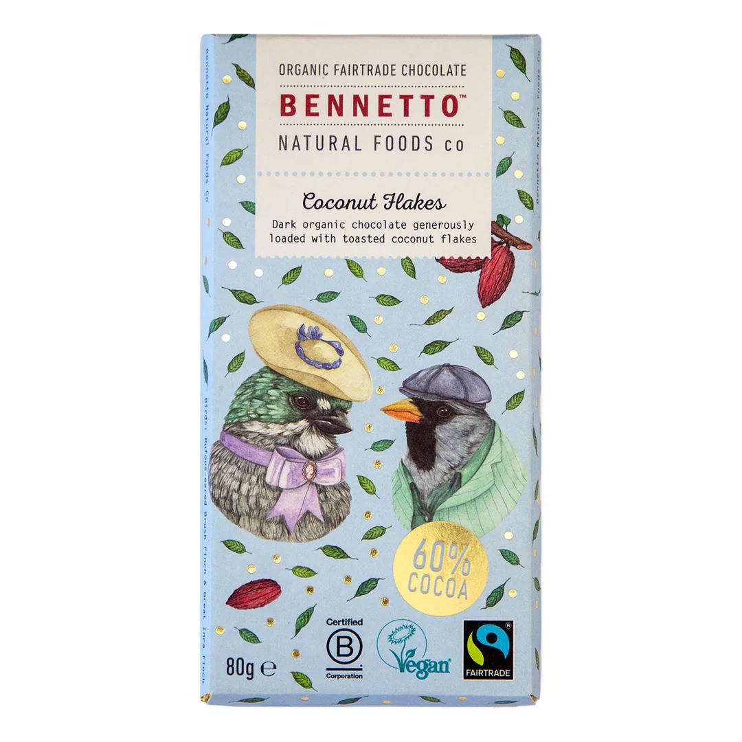 Bennetto Chocolate Coconut Flakes 80g