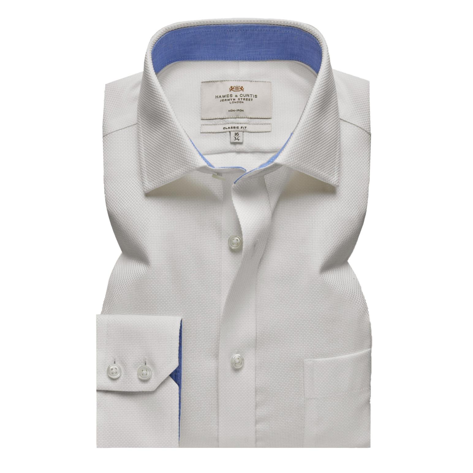 Hawes & Curtis Non Iron Fabric Interest Classic Fit Shirt