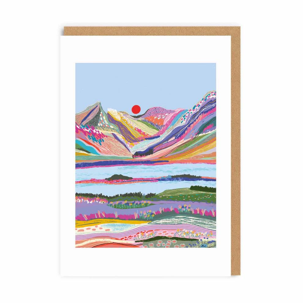 Ohh Deer Mountain Sunset Card