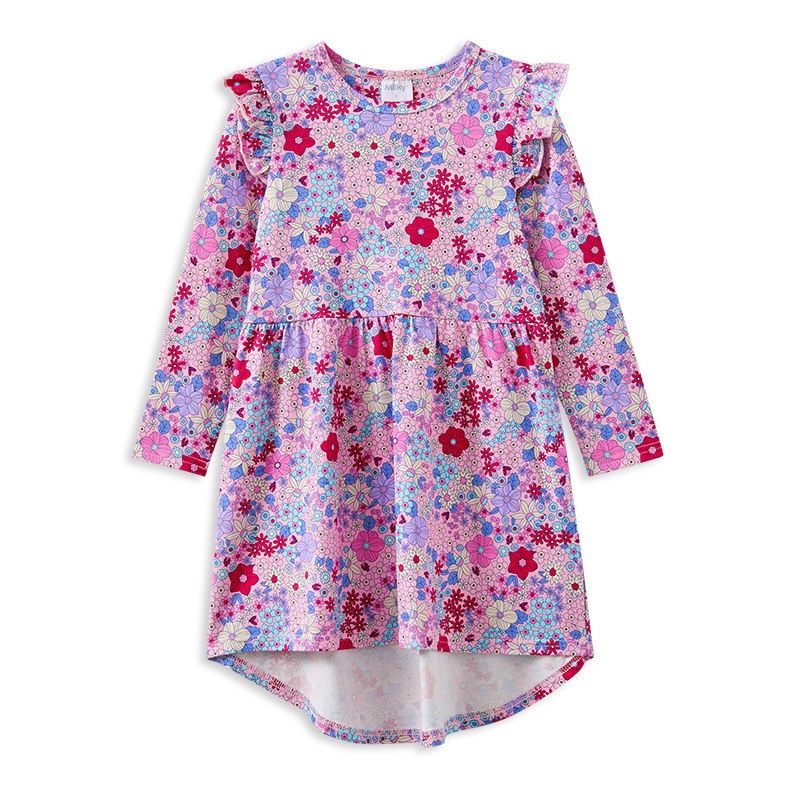 Milky Bloom Hi Lo Dress