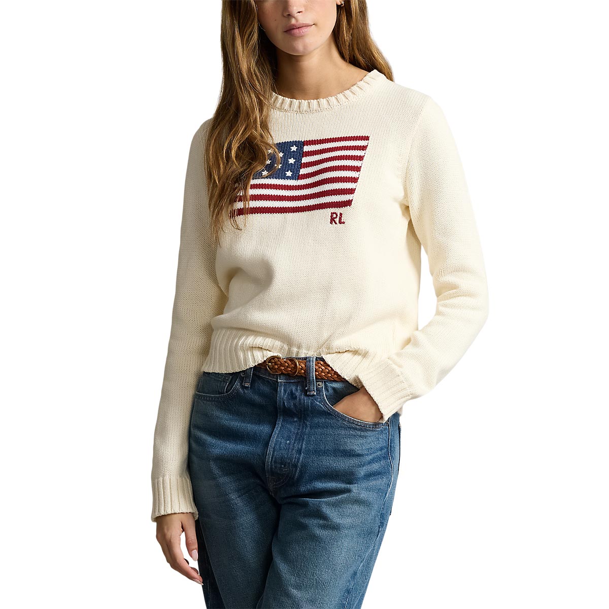 Polo Ralph Lauren Flag Cotton Crewneck Sweater