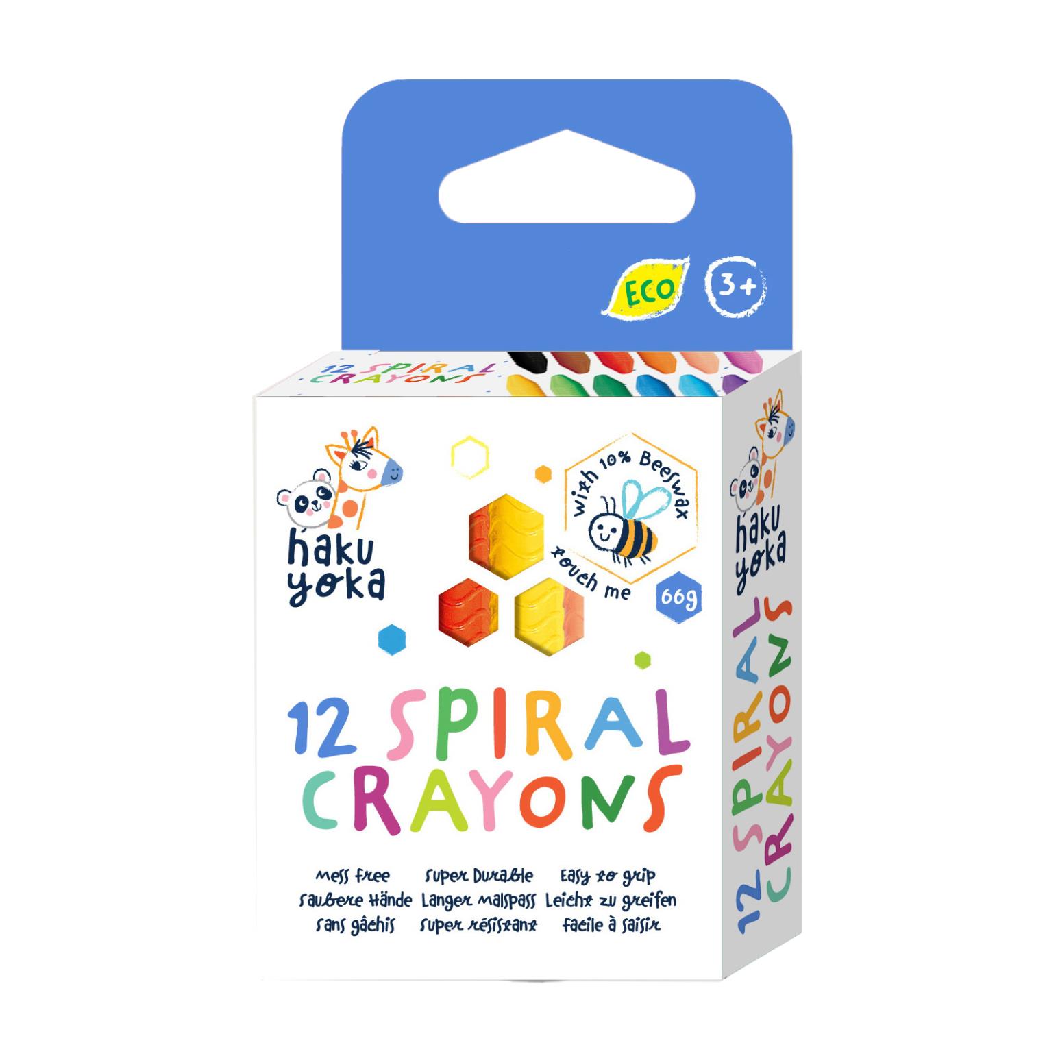 Haku Yoka Spiral Crayons-12 Colours