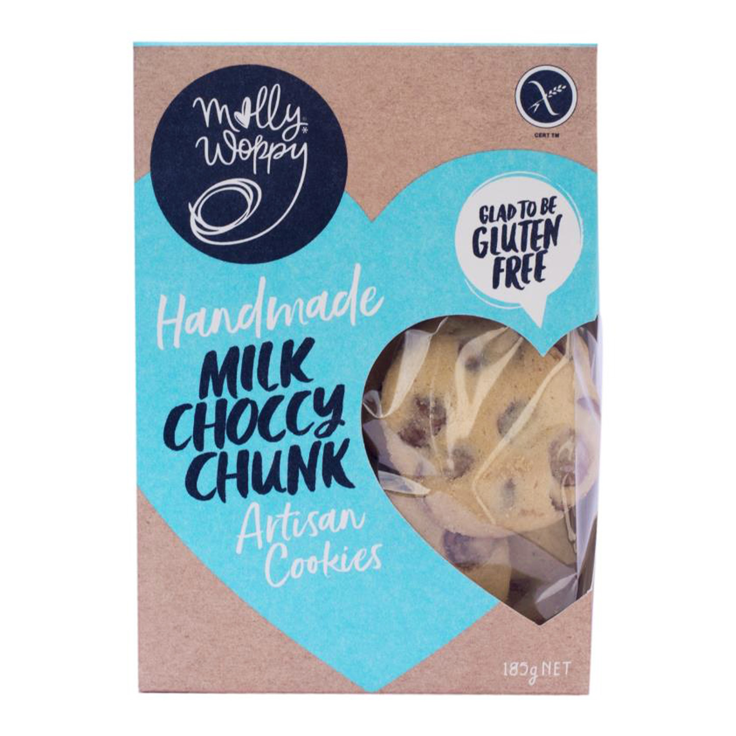 Molly Woppy Milk Choccy Chunk Gluten Free Cookies 185g