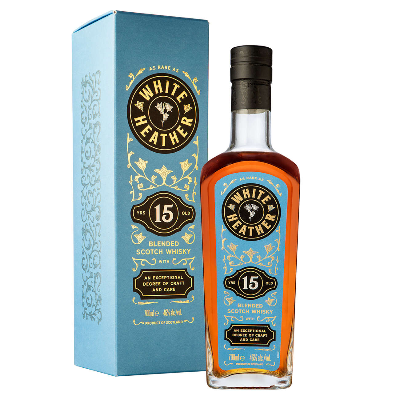 White Heather Blended Scotch Whisky 15yo 46% 700ml