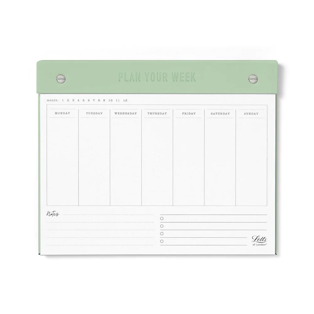 Letts Of London Undated Weekly Planner 250X200mm Conscious Sage