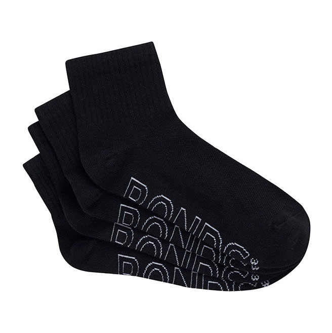 Bonds Logo Lightweight Quarter Crew Socks - 4 Pack