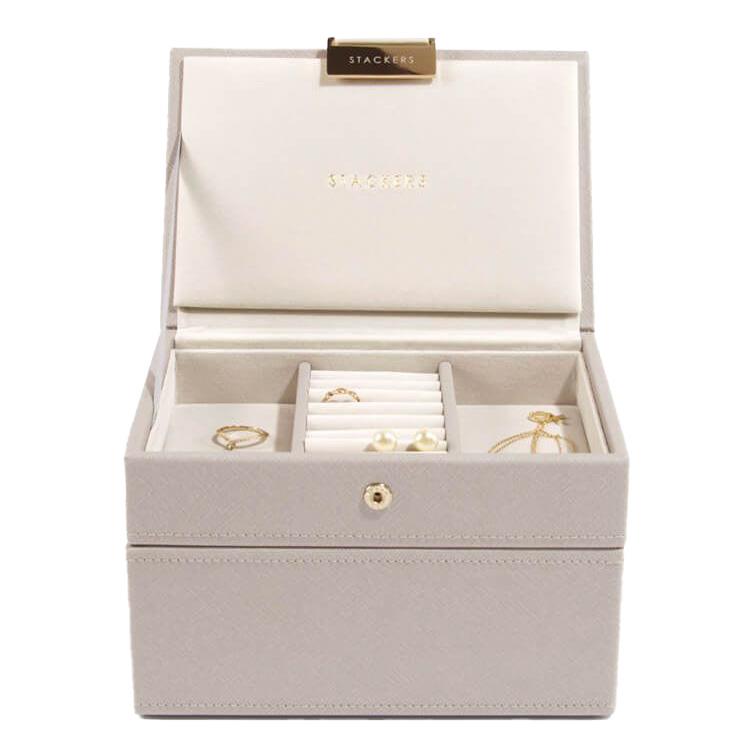 Stackers Mini Jewellery Box Set 2 Taupe