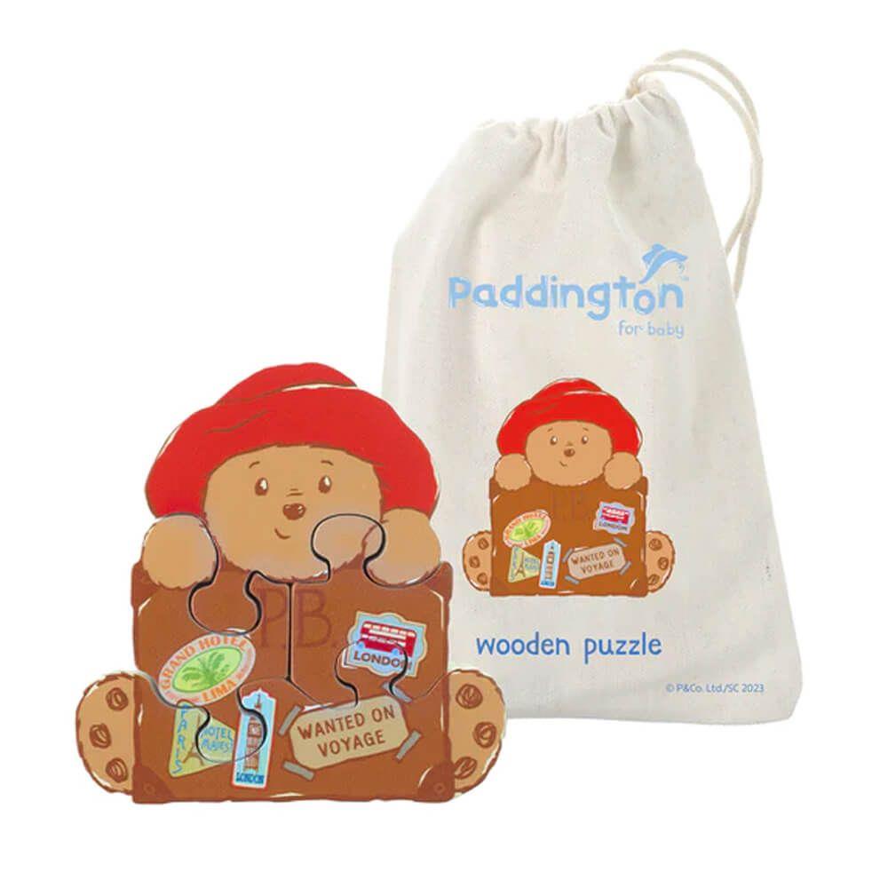 Paddington Bear Wooden Puzzle With Suitcase