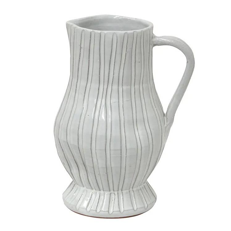 French Country Ribbed Jug Small