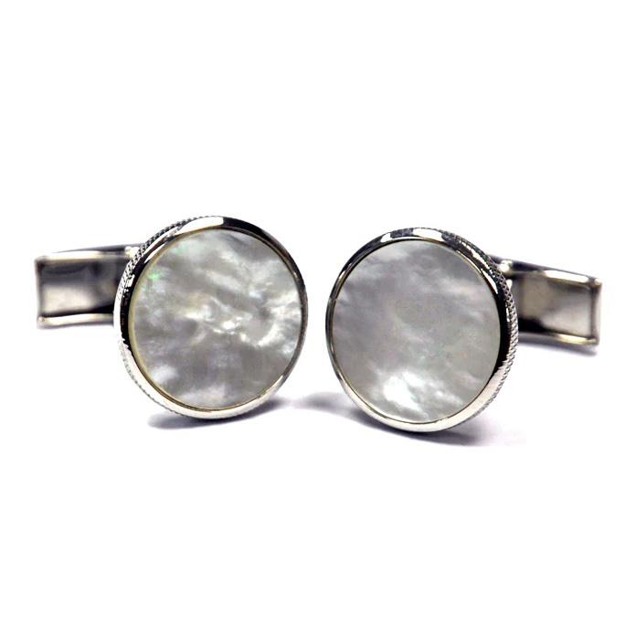 Rembrandt Round Mother Of Pearl Cufflinks