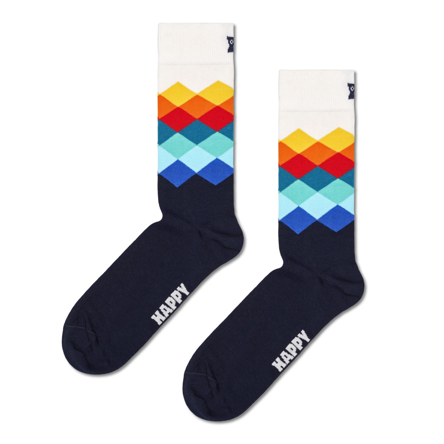 Happy Socks Faded Diamond Sock