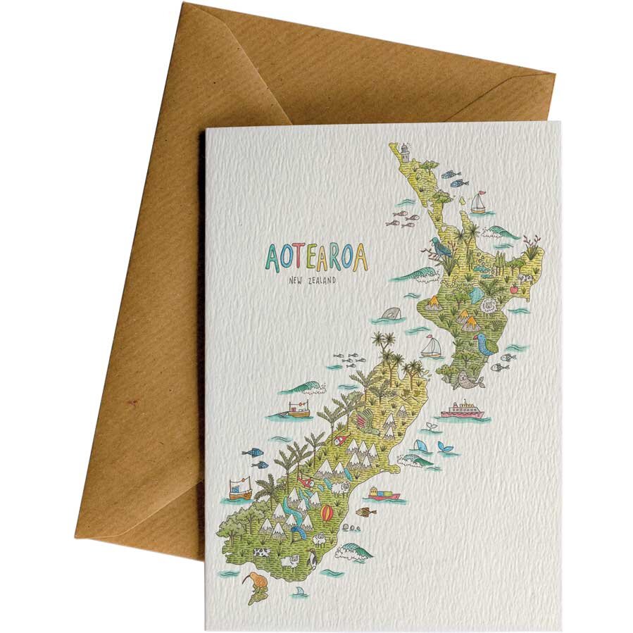 Little Difference Nz Nature Map Card